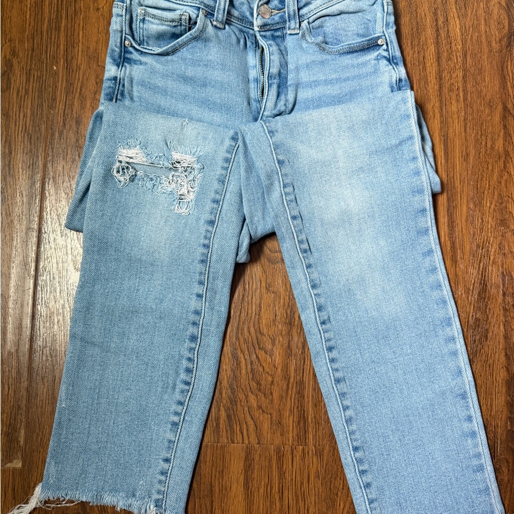 Light Blue Distressed Women's Jeans